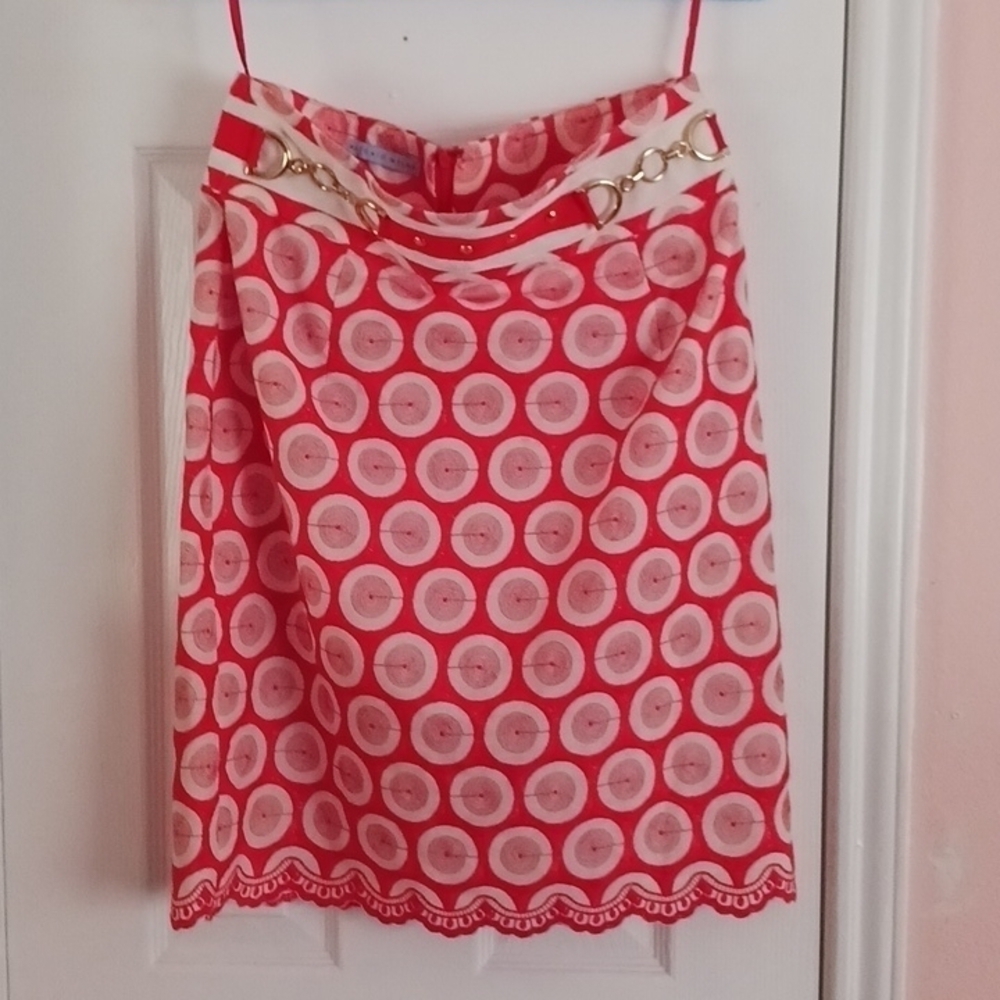 Antonio Melani fully lined Orange and white skirt - Picture 4 of 11